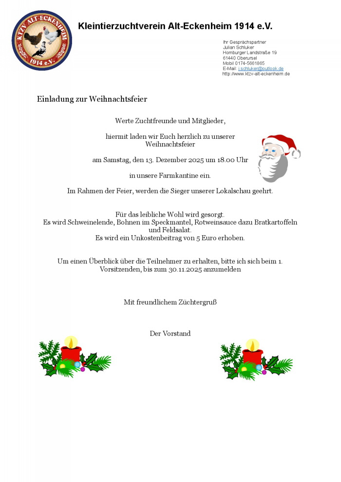 2025 WeihnaCHTSFEIER 2025 WeihnaCHTSFEIER